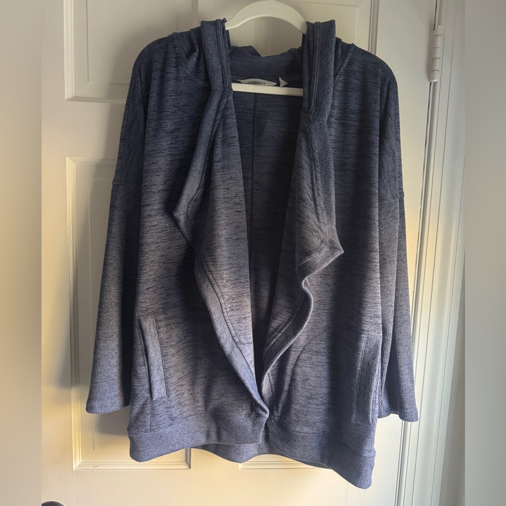 Athleta Blissful Wrap Hooded Open Front Cardigan